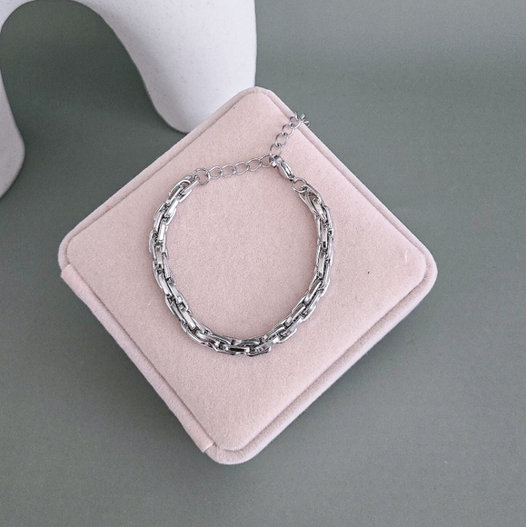 Stainless steel silver tone link bracelet new - Picture 4 of 4